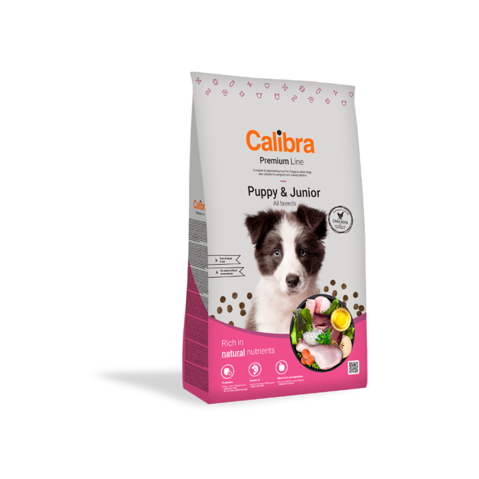 Calibra Dog Premium Puppy - Junior sausas maistas šuniukams, 12 kg