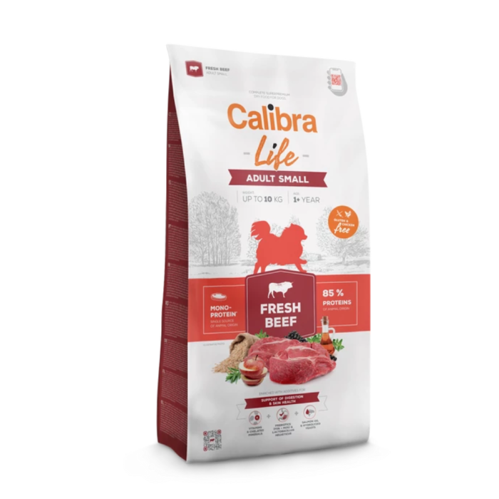 Calibra Life Dog Senior Fresh Beef hipoalerginis sausas maistas vyresnio amžiaus, mažų veislių šunims, 1,5 kg
