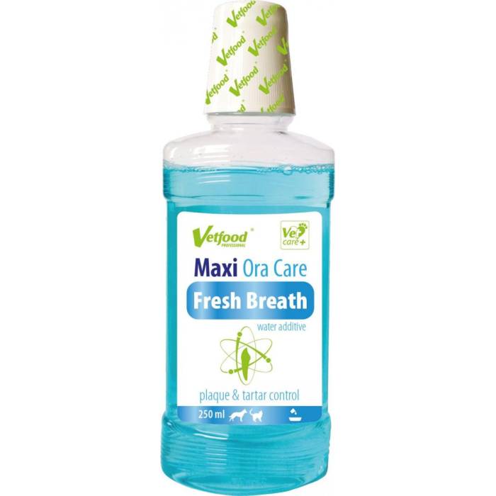 Vetfood MAXI OraCare Fresh Breath papildai šunims ir katėms kasdienei burnos higienai, 250 ml