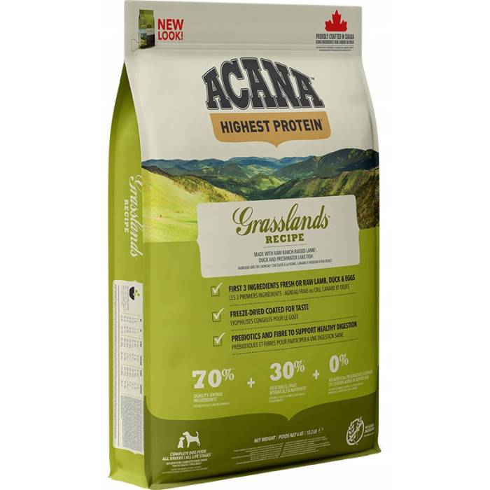 Acana Grasslands sausas maistas šunims su ėriena ir antiena, 6 kg