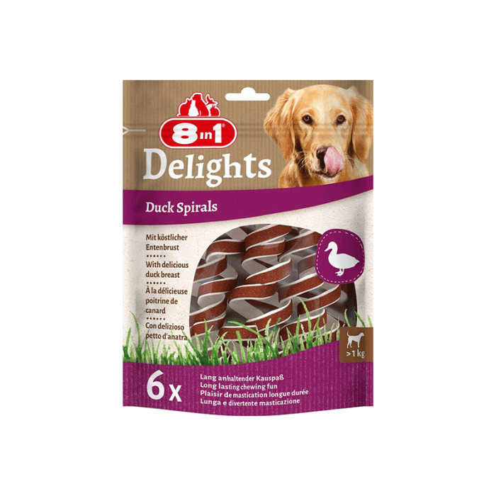 8in1 Delights antienos spiralės skanėstai šunims, 6 vnt.