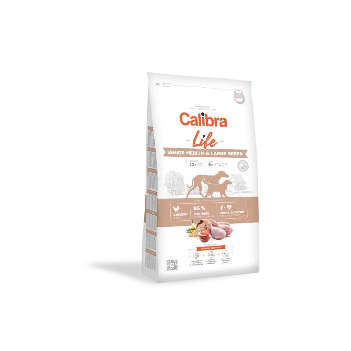 Calibra Life Dog Senior M/L Breed Chicken sausas maistas vyresnio amžiaus šunims, 12 kg