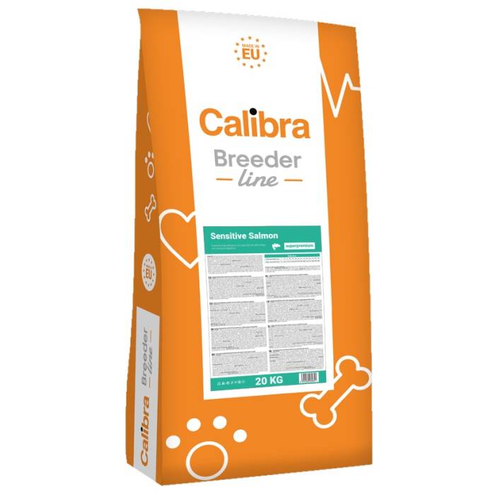 Calibra Dog Breeder Line Super Premium Sensitive Salmon sausas maistas jautrią virškinimo sistemą turintiems šunims, 20 kg