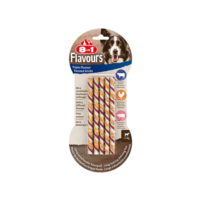 8in1 Flavours trigubo skonio lazdelės šunims