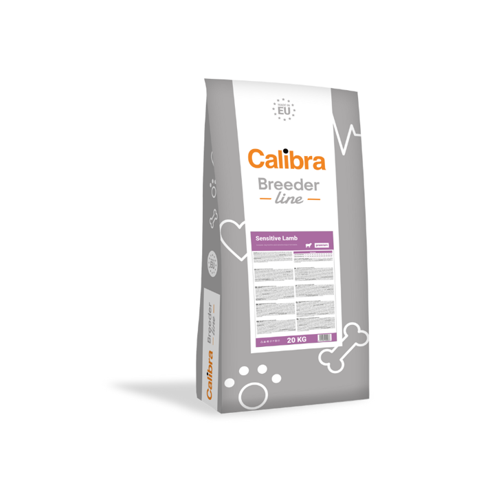 Calibra Dog Breeder Line Premium Sensitive Lamb sausas maistas jautrią virškinimo sistemą turintiems šunims, 20 kg
