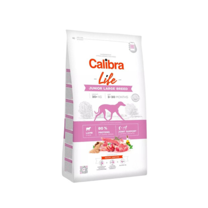 Calibra Life Dog Junior Large Lamb sausas maistas jauniems didelių veislių šunims, 2,5 kg