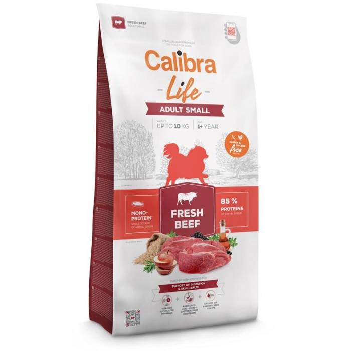 Calibra Life Dog Adult Small Fresh Beef sausas maistas mažų veislių šunims, 6 kg