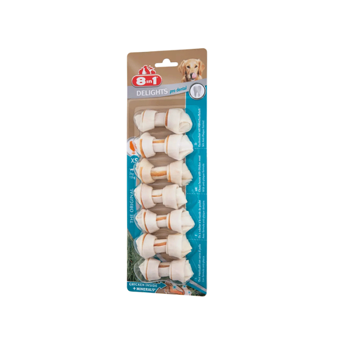 8in1 Delights Pro Dental XS skanėstas mažų veislių šunims, 7 vnt.
