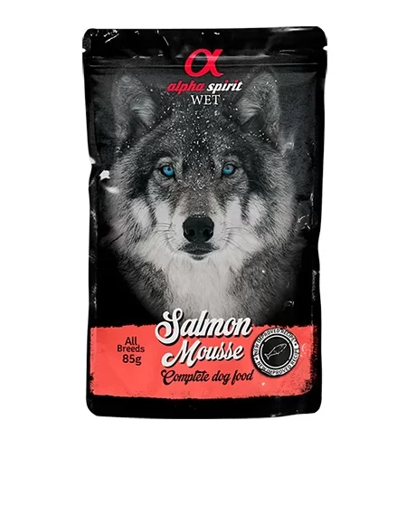Alpha Spirit Wet putėsiai šunims su lašiša, 6x85 g