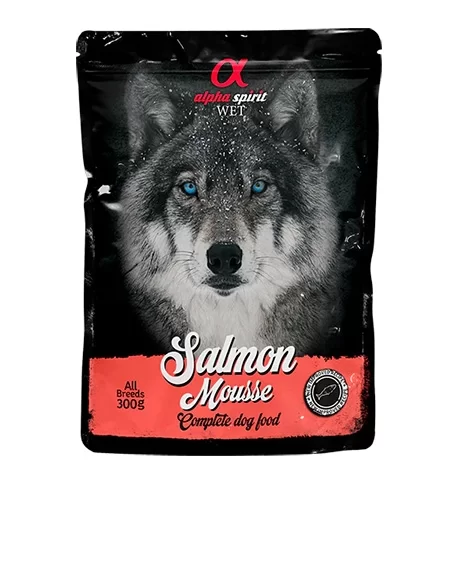 Alpha Spirit Wet putėsiai šunims su lašiša, 6x300 g