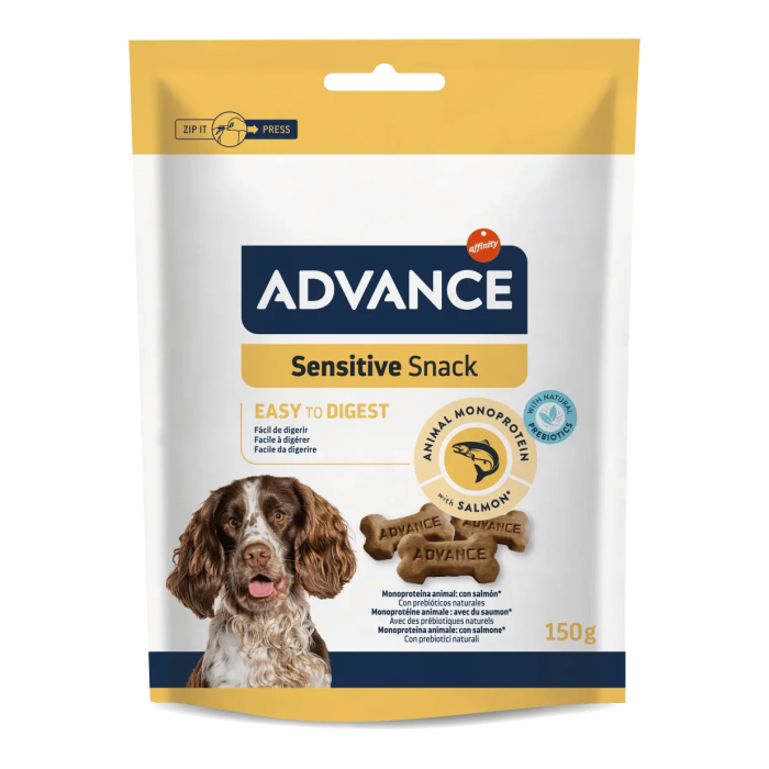 Advance Sensitive Snack skanėstai jautrią odą ir jautrų virškinimo traktą turintiems šunims, 150 g
