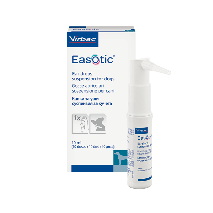 Virbac Easotic ausų lašai šunims, suspensija, 10 ml