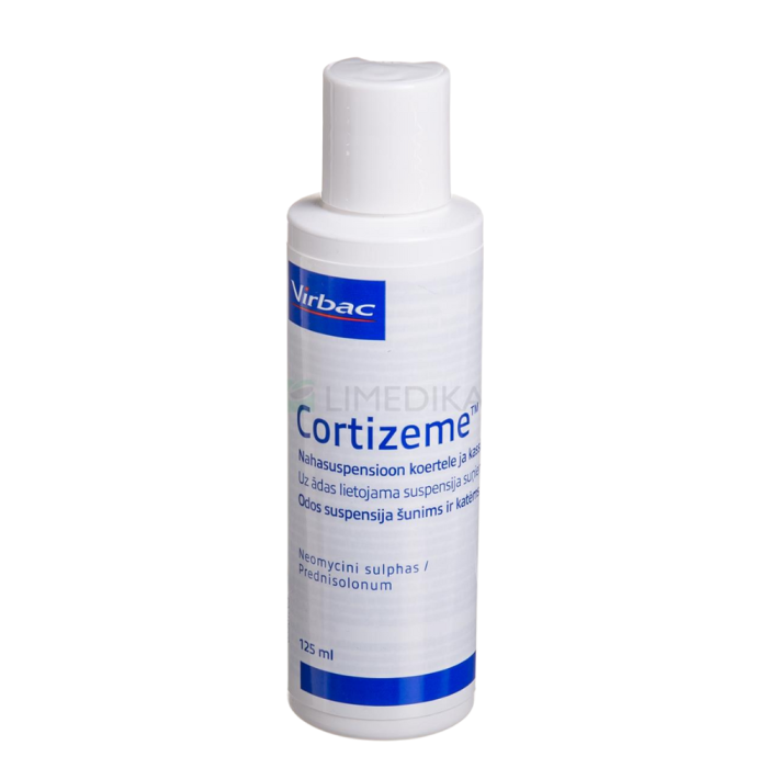 Virbac Cortizeme odos suspensija šunims ir katėms, sergantiems dermatitu, 125 ml
