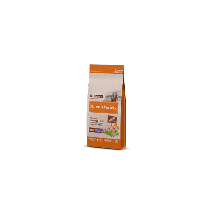 Nature's Variety Healthy Grain Med/Max Adult sausas maistas šunims su kalakutiena, 12 kg