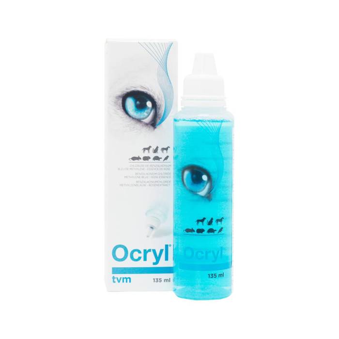 TVM Lab Ocryl higieninis akių valiklis gyvūnams, 135 ml