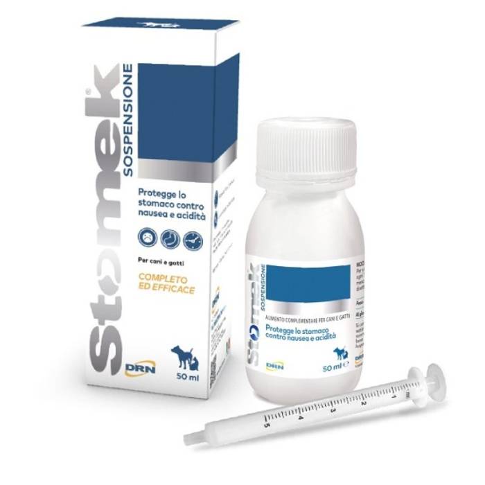 DRN Stomek papildai šunims ir katėms, esant padidėjusiam rūgštingumui ir pykinimui, 50 ml