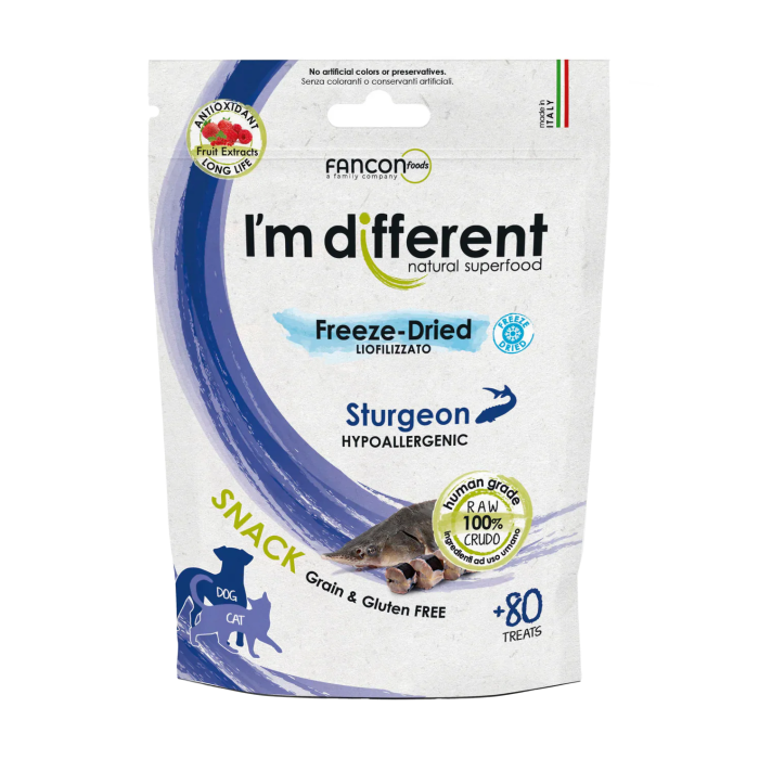 I'm Different Snack Sturgeon liofilizuoti skanėstai šunims ir katėms, 40 g