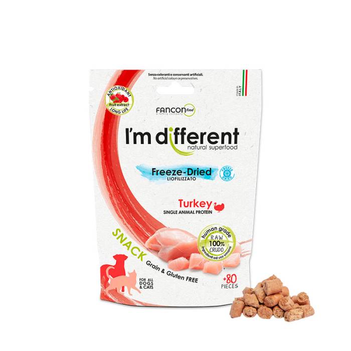 I'm Different Snack Turkey liofilizuoti skanėstai šunims ir katėms, 40 g