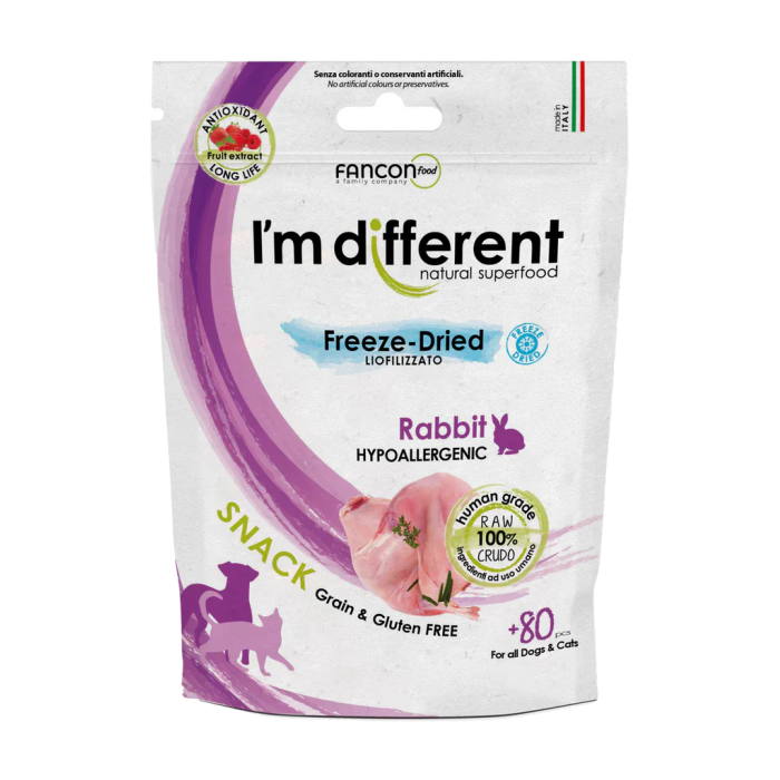 I'm Different Snack Rabbit liofilizuoti skanėstai šunims ir katėms, 40 g