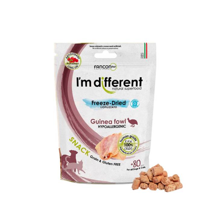 I'm Different Snack Guinea Fowl liofilizuoti skanėstai šunims ir katėms, 40 g