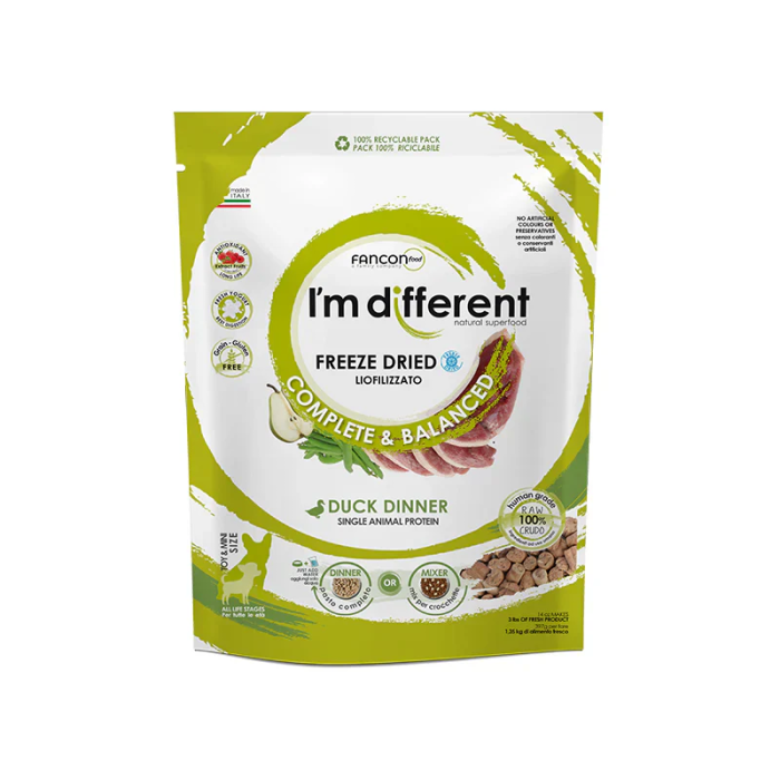 I'm Different Duck Dinner liofilizuotas maistas šunims, 397 g