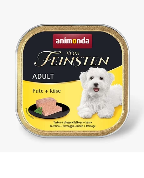 Animonda Vom Feinsten Adult konservai šunims su kalakutiena ir sūriu, 150 g