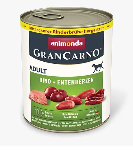 Animonda GranCarno Adult konservai šunims jautiena ir ančių širdelėmis, 800 g