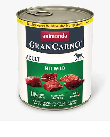 Animonda GranCarno Adult konservai šunims su žvėriena, 800 g