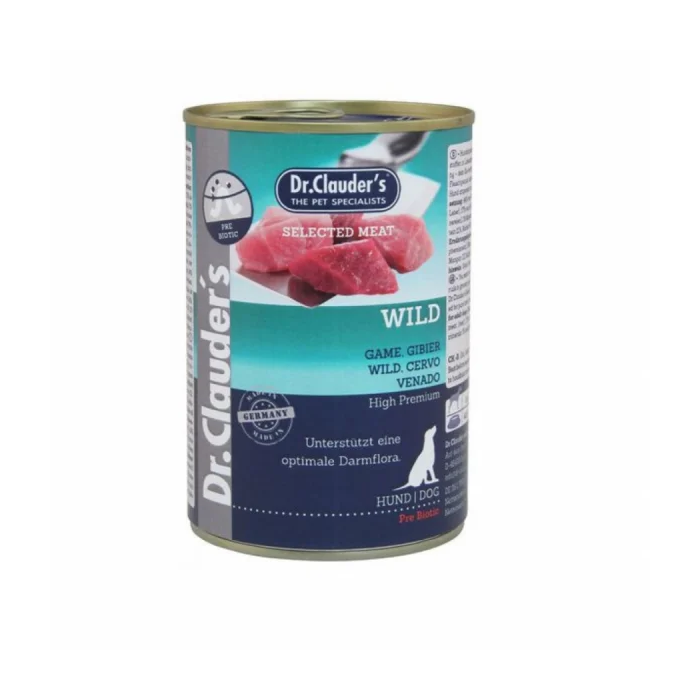 Dr. Clauder's Wild šlapias maistas šunims su žvėriena, 400 g