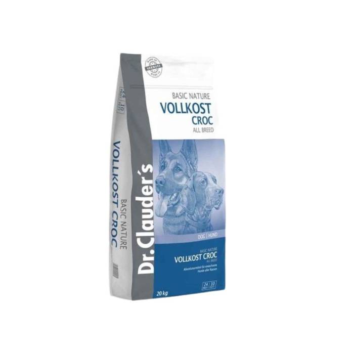 Dr. Clauder's Basic Nature Vollkost Croc sausas maistas aktyviems šunims, 20 kg