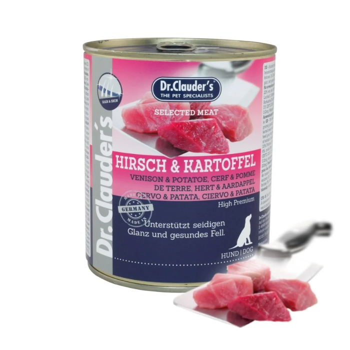 Dr. Clauder's Venison - Potato šlapias maistas šunims, 400 g