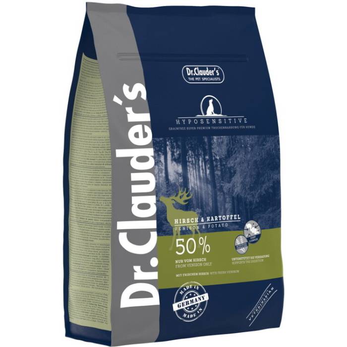 Dr. Clauder's Hyposensitive Deer - Potato sausas maistas jautriems šunims, 20 kg