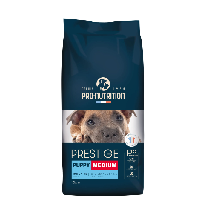 Pro Nutrition Prestige Puppy Medium sausas maistas vidutinių veislių jauniems šuniukams, 12 kg