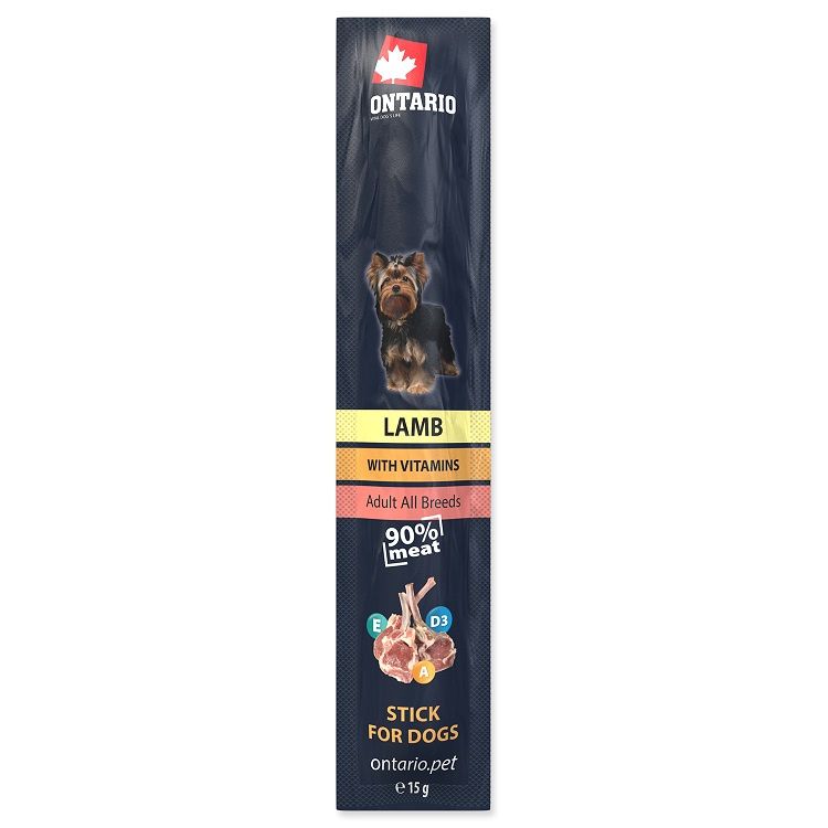 Ontario Stick for dogs Lamb skanėstas šunims, 15g (ėriena)