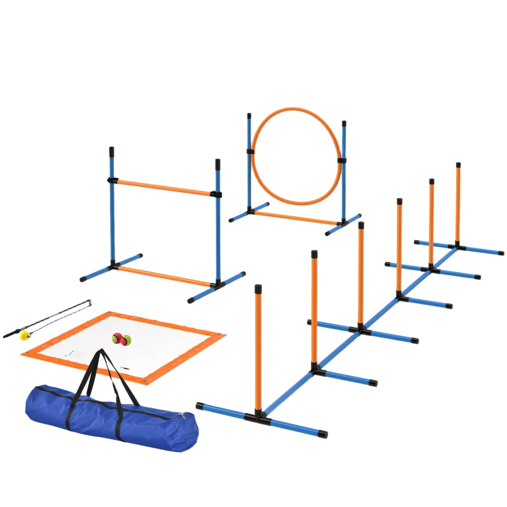 Agility rinkinys šunims, 9 dalių agility įranga šunims mokyti