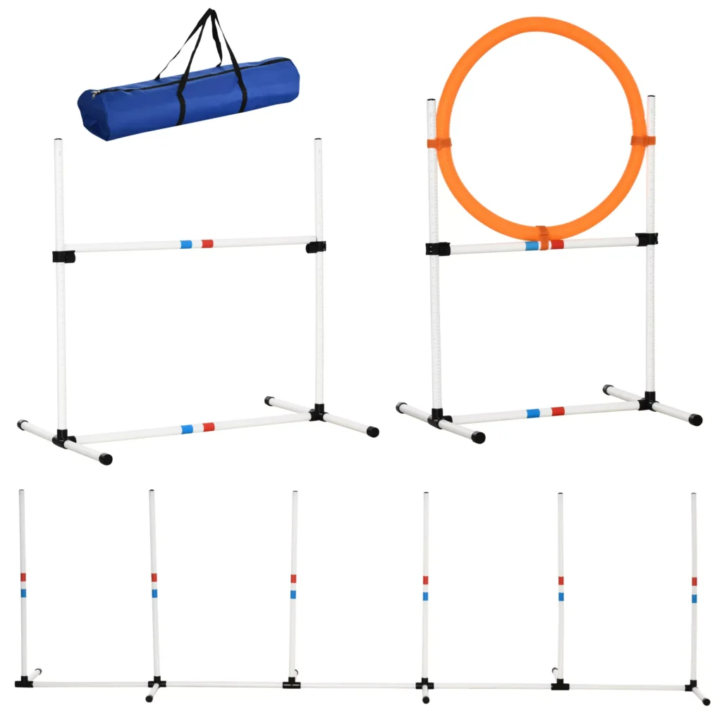 3 dalių šunų agility treniruočių rinkinys