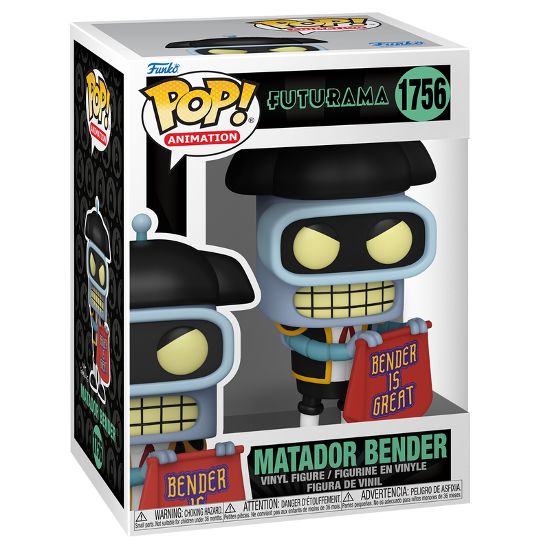 FUNKO POP! Vinilinė figūrėlė: Futurama - Bender (Matador)