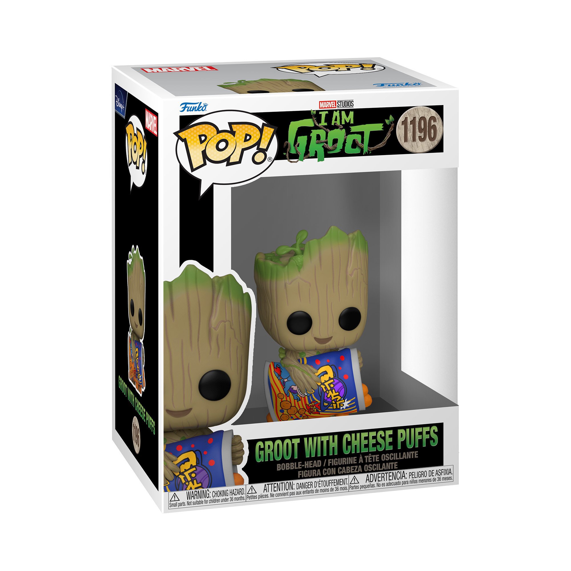 Vinilinė figūrėlė FUNKO POP! I Am Groot - Groot with cheese puffs