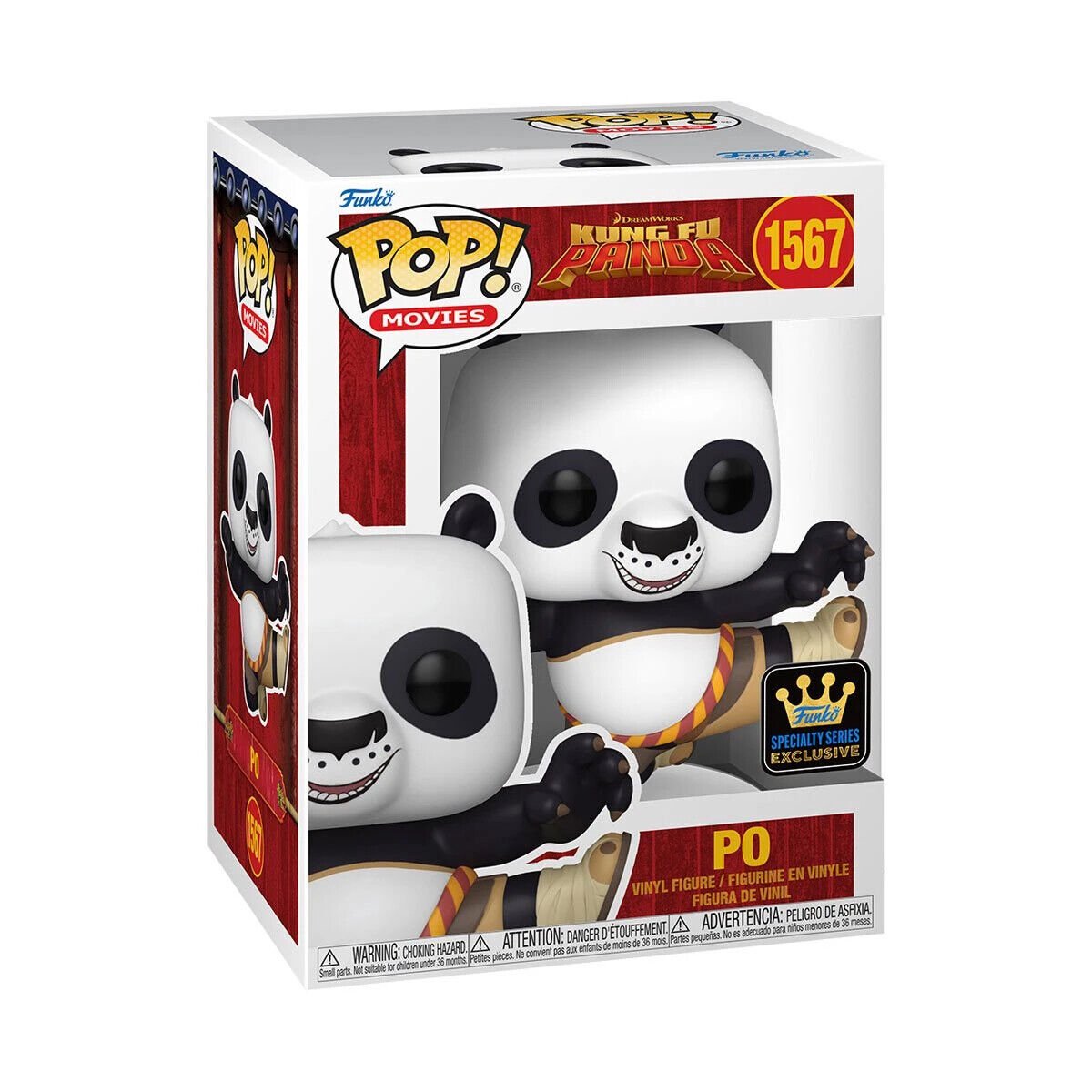 FUNKO POP! Vinilinė figūrėlė: Kung-Fu Panda - Po (w/Chase) (Flocked)