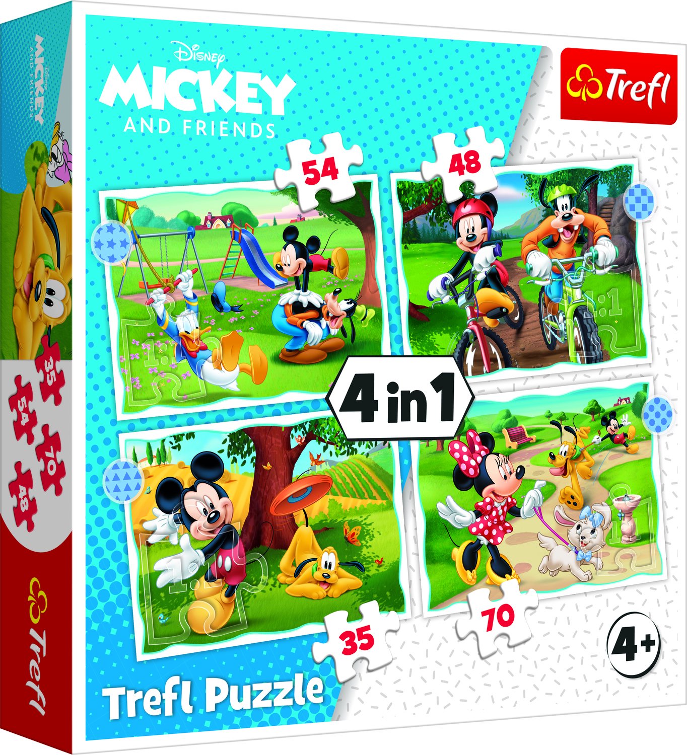 TREFL DISNEY 4 dėlionių rinkinys „Peliukas Mikis“