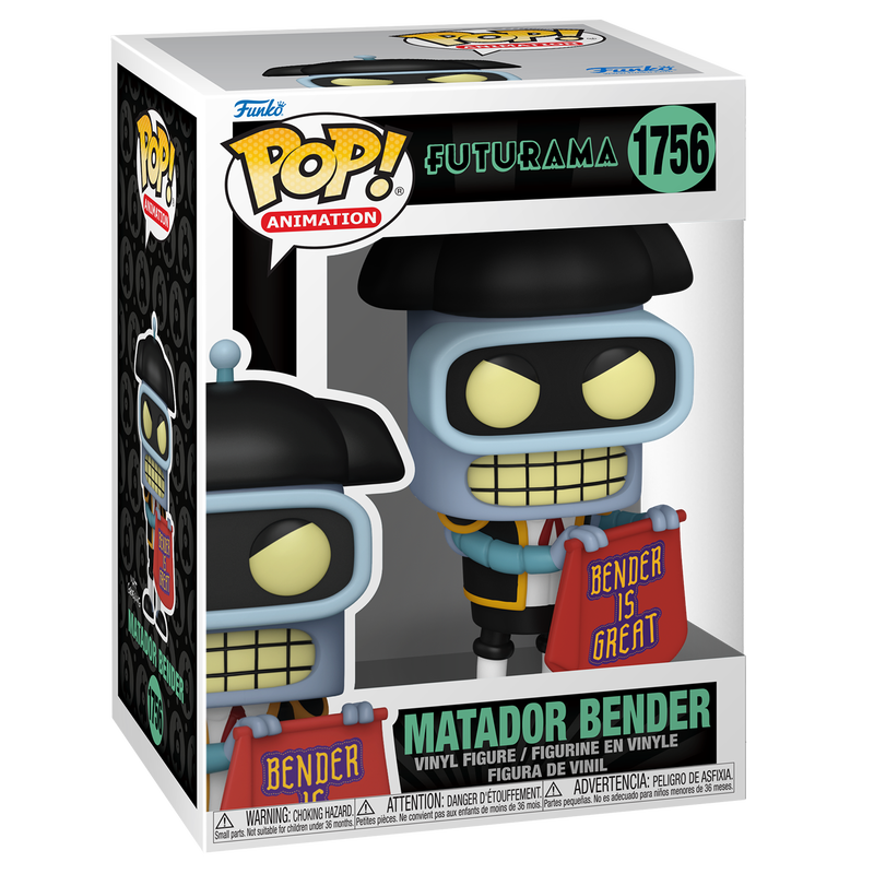 FUNKO POP! Vinilinė figūrėlė: Futurama - Bender (Matador)