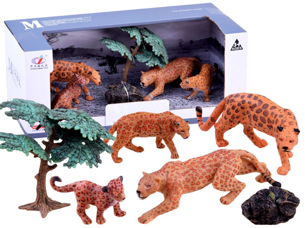 Afrikos gyvūnų figūrėlės, leopardai