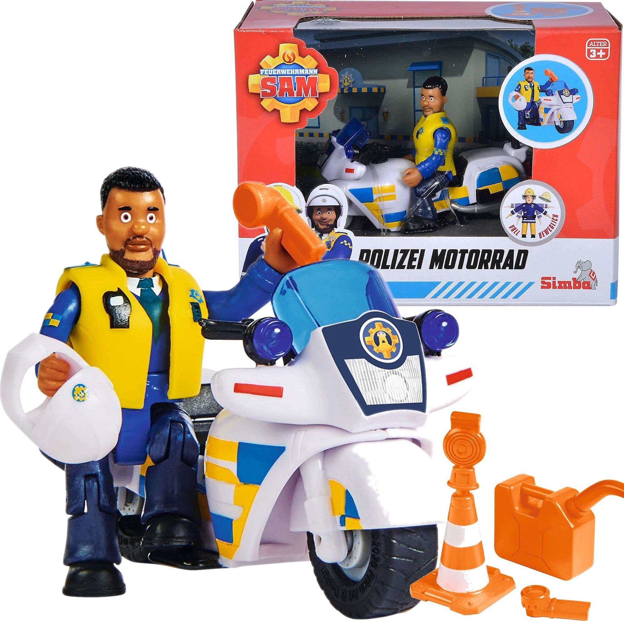 Figure Simba Firefighter Sam - Police Motor and Malcolm (9251092)