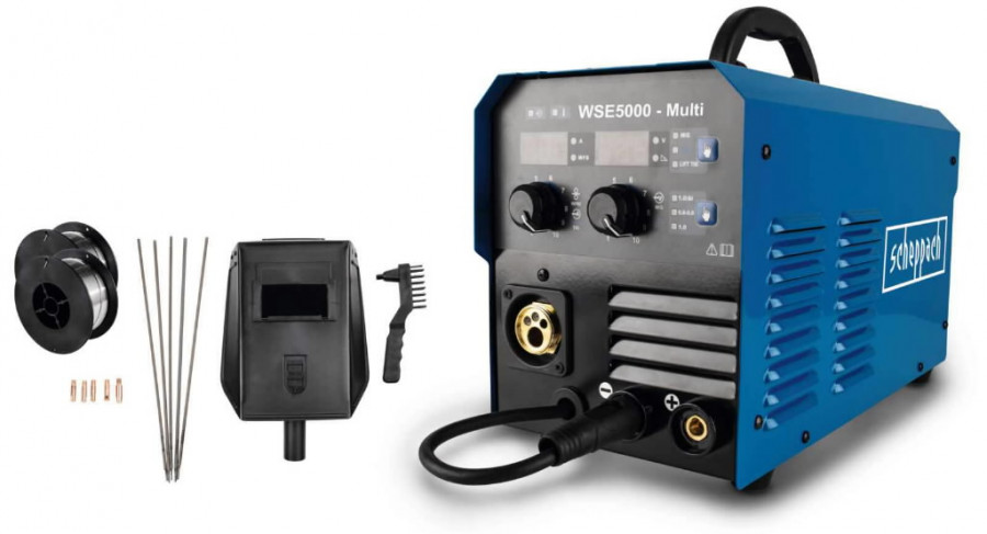 MIG Suvirinimo aparatas WSE 5000 Multi (4-in-1) + priedai, Scheppach