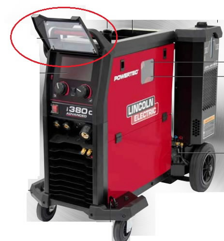 Apsauginis skydelis valdymo panelei Powertec iC II kartos, Lincoln Electric