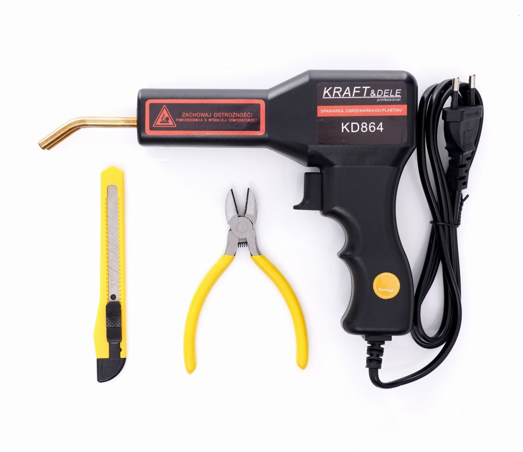 Plastiko suvirinimo aparatas 50W su 200vnt. kabių rinkiniu KD864