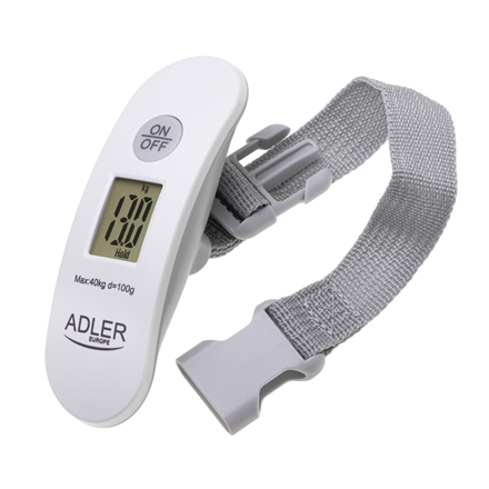 Vonios svarstyklės Adler  Travel Luggage Scale  AD 8189  Maximum weight (capacity) 40 kg  Accura