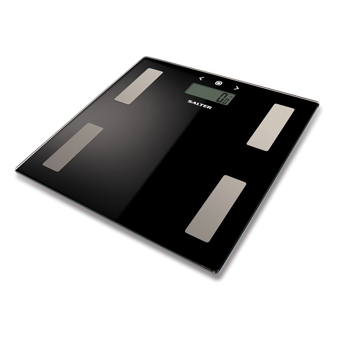 Vonios svarstyklės Salter 9150 BK3R Black Glass Analyser Bathroom Scales