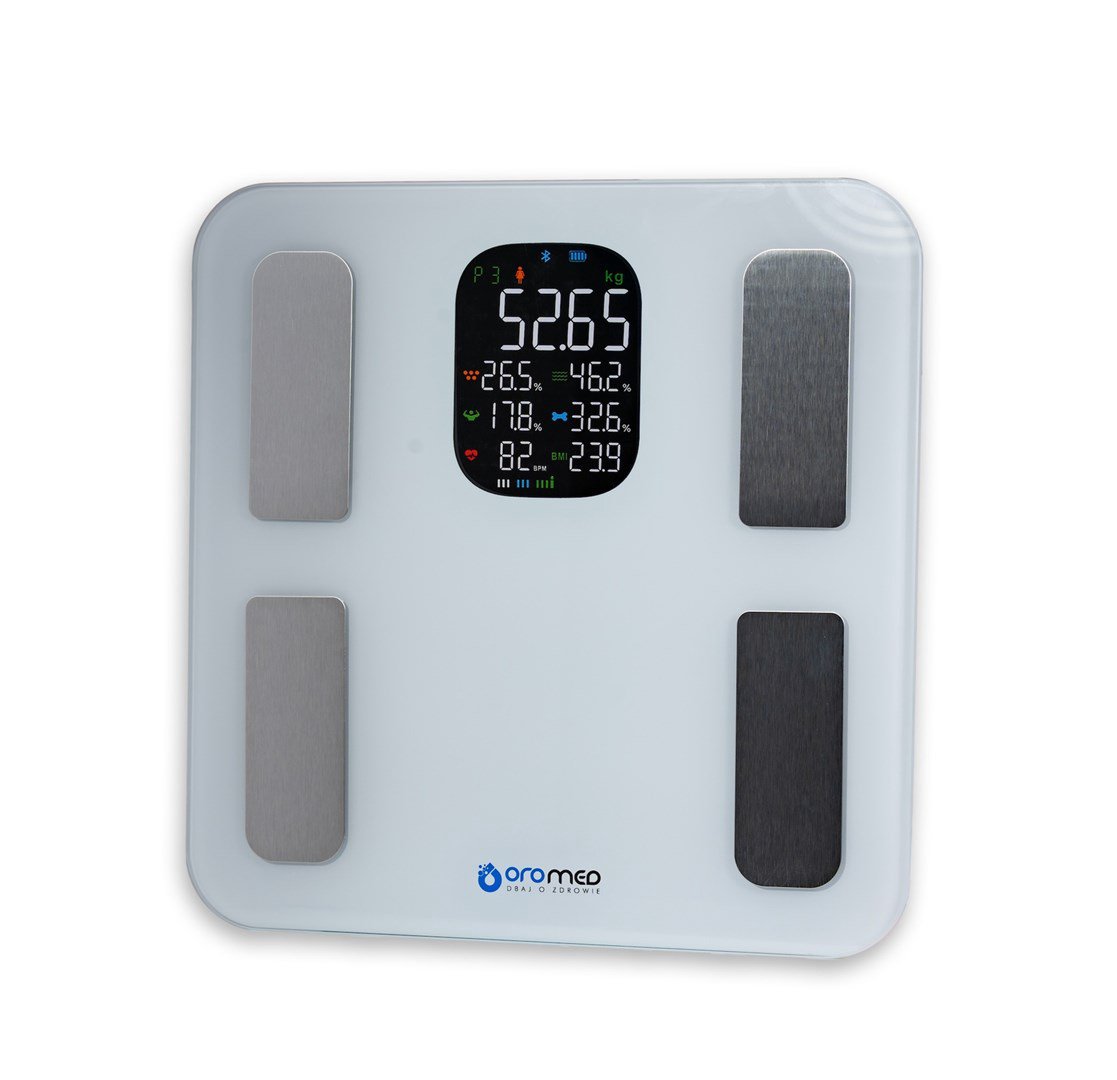 Elektroninės vonios kambario svarstyklės OROMED ORO-BLUETOOTH SMART baltos spalvos