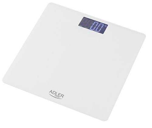 Svarstyklės Adler Bathroom scale AD 8157w Maximum weight (capacity) 150 kg, Accuracy 100 g, Body Mass Index (BMI) measuring, White